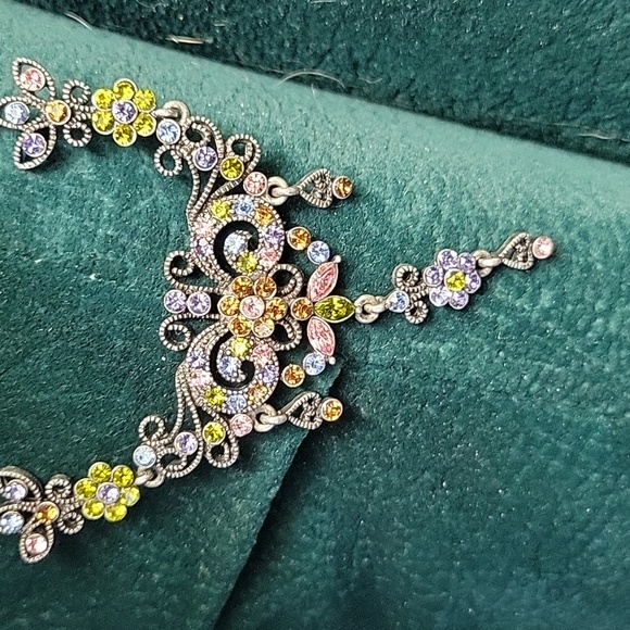 Vintage Lia Sophia bella cut crystal necklace - Picture 6 of 6